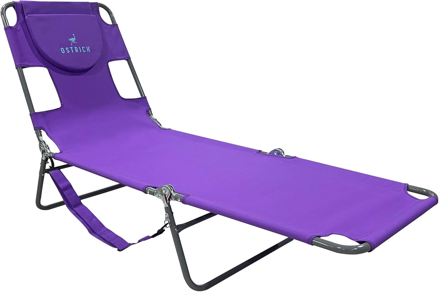 Ostrich the Original Chaise 72 x 22 Inch Lounge Portable Reclining Lounger, Outdoor Patio, Beach, Lawn, Camping, or Pool Tanning Chair, Ocean Blue
