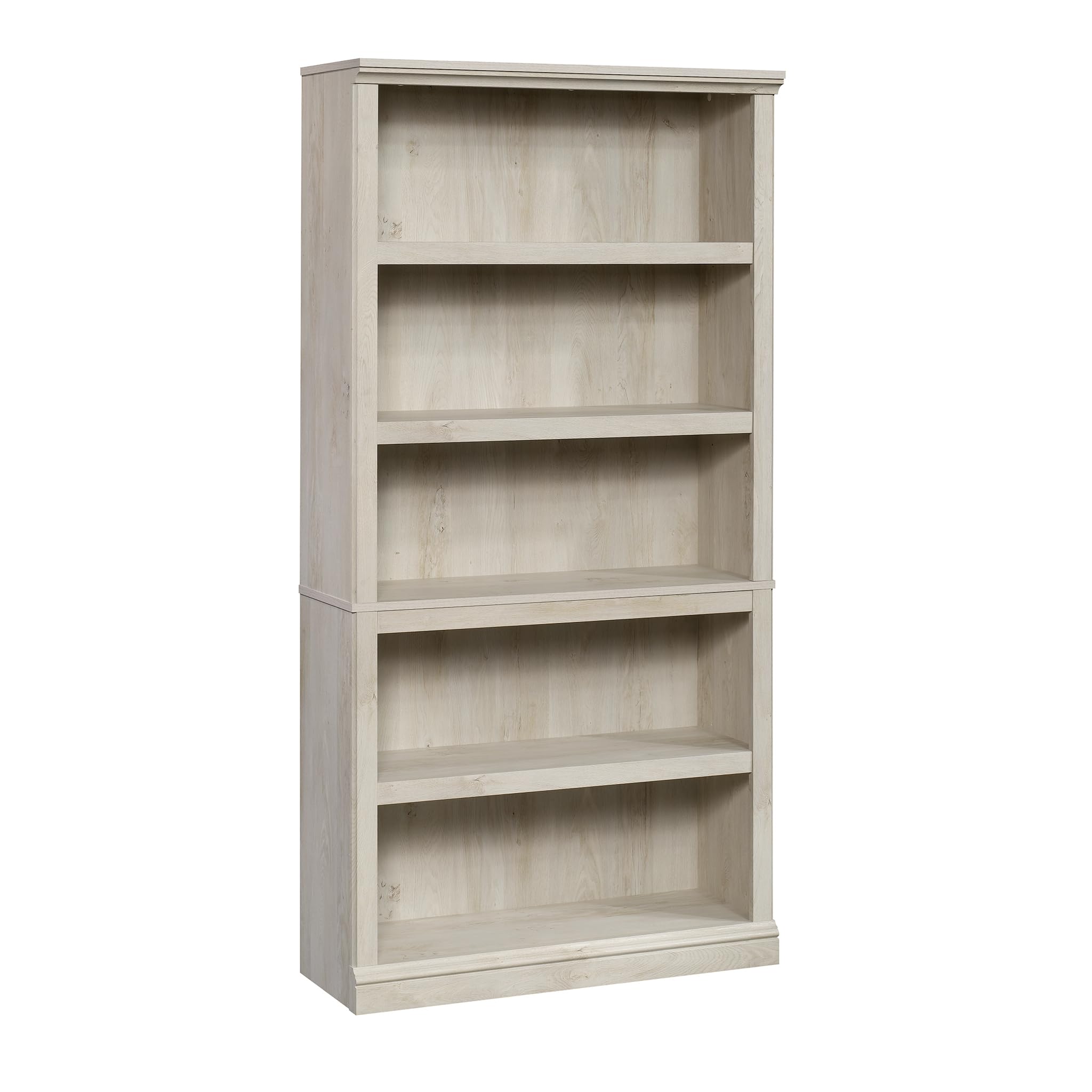 Sauder 5 Tier Book Shelf Wooden Bookcase Multipurpose Bookshelf for Home Office, Living Room, in Vintage Oak