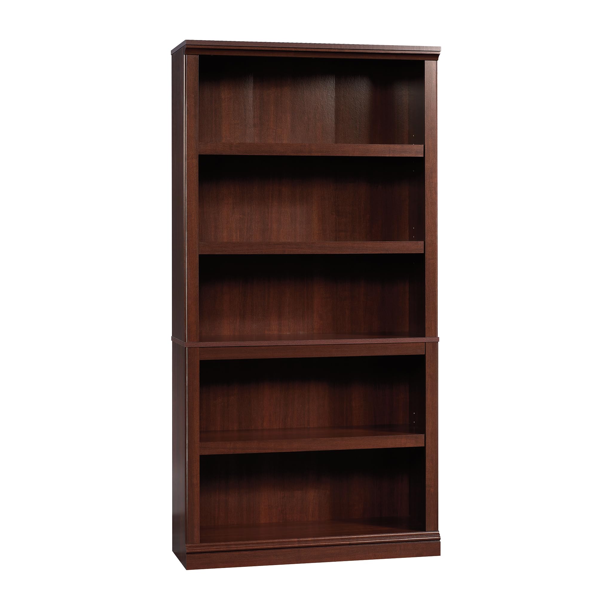 Sauder 5 Tier Book Shelf Wooden Bookcase Multipurpose Bookshelf for Home Office, Living Room, in Vintage Oak