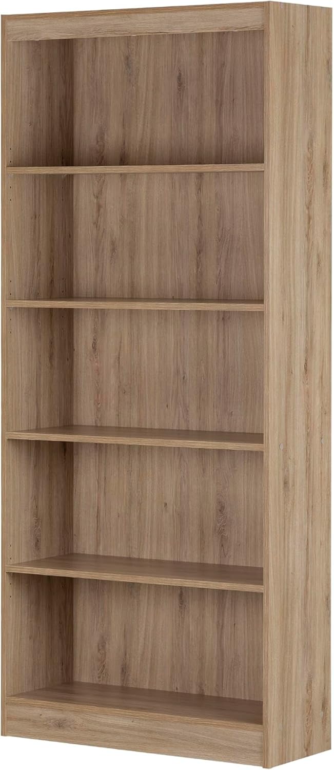 South Shore Axess 5-Shelf Bookcase - Rustic Oak