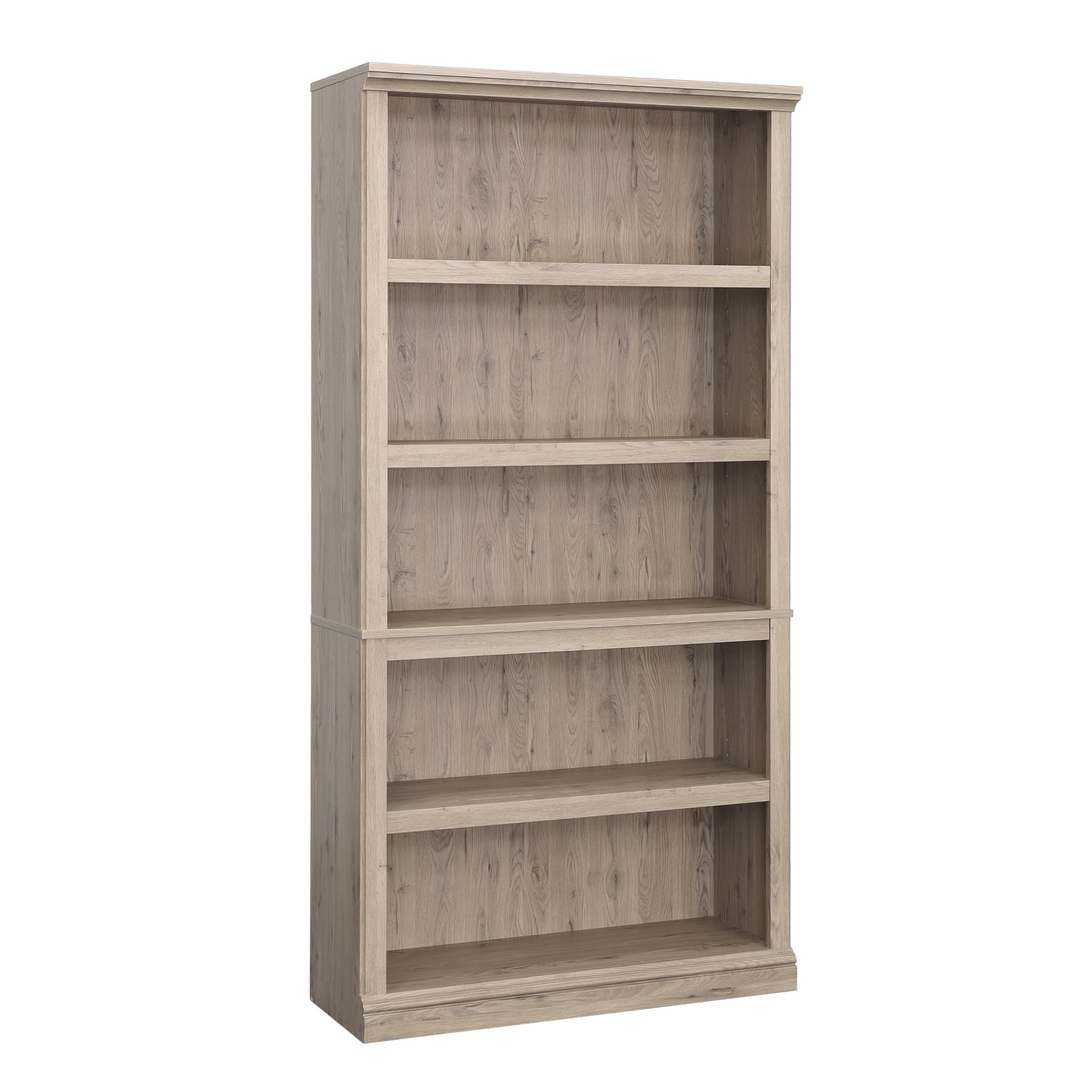 Sauder 5 Tier Book Shelf Wooden Bookcase Multipurpose Bookshelf for Home Office, Living Room, in Vintage Oak