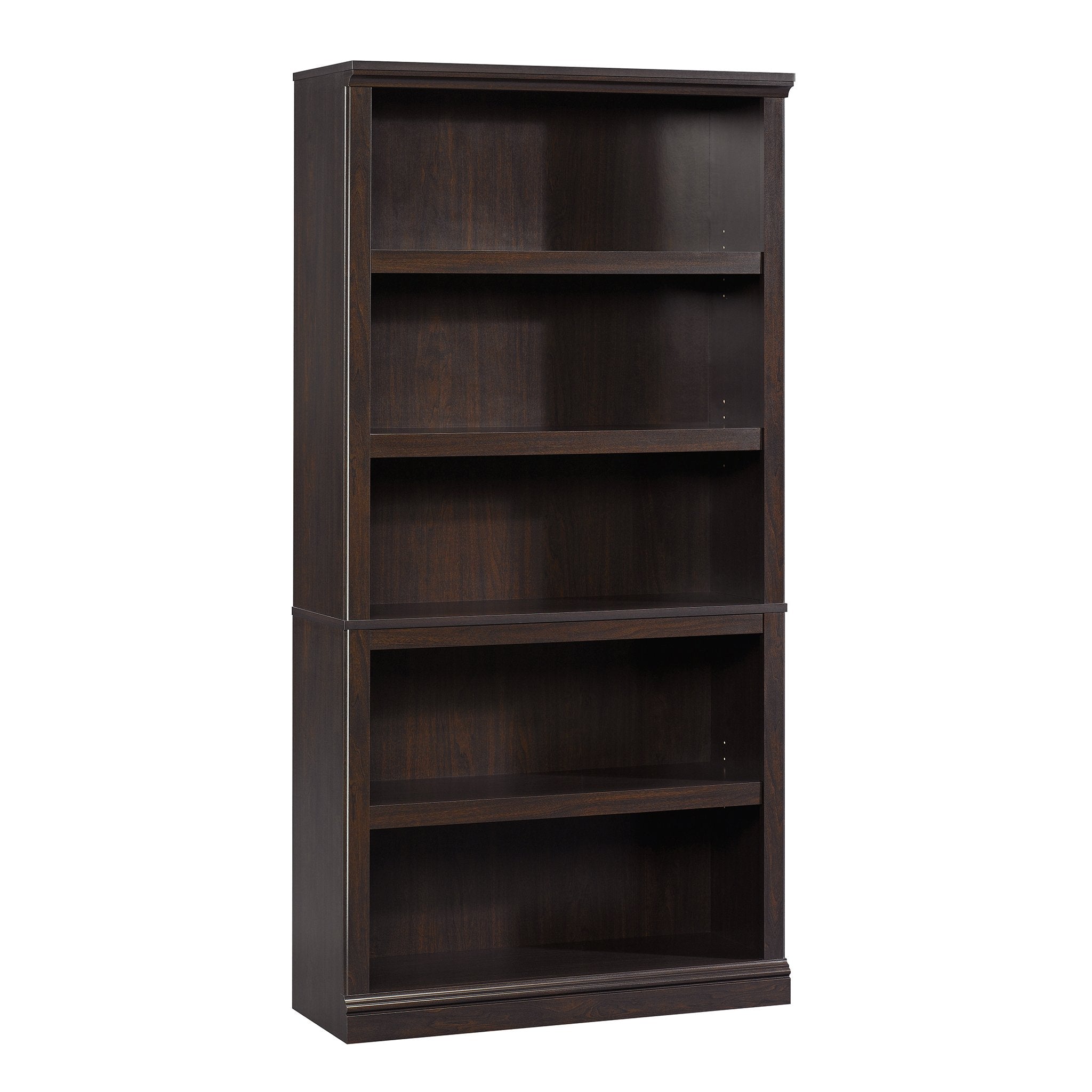 Sauder 5 Tier Book Shelf Wooden Bookcase Multipurpose Bookshelf for Home Office, Living Room, in Vintage Oak